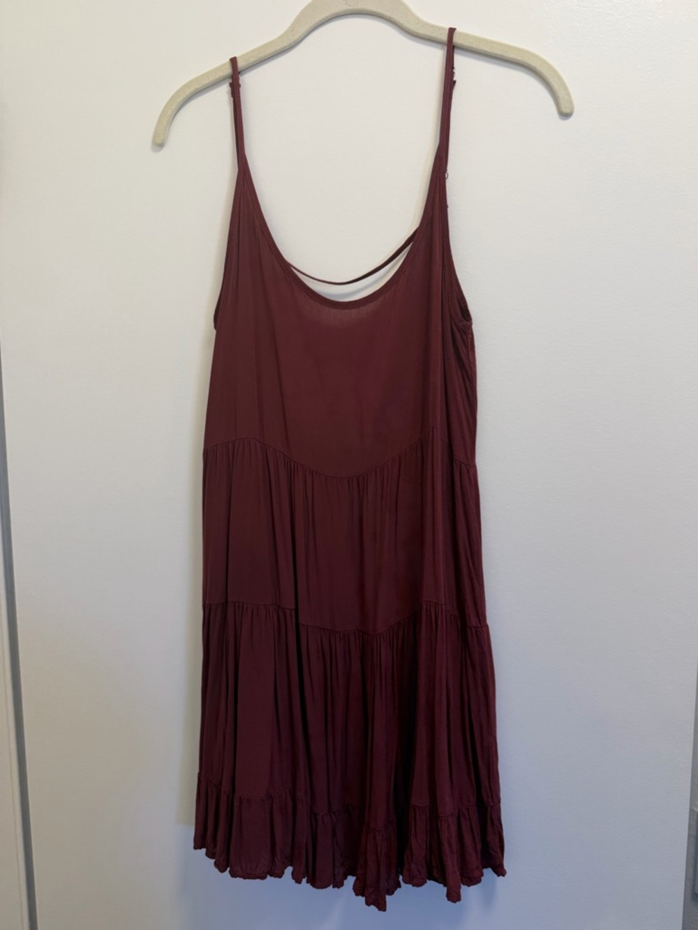 Brandy Melville flowy strapless dress.